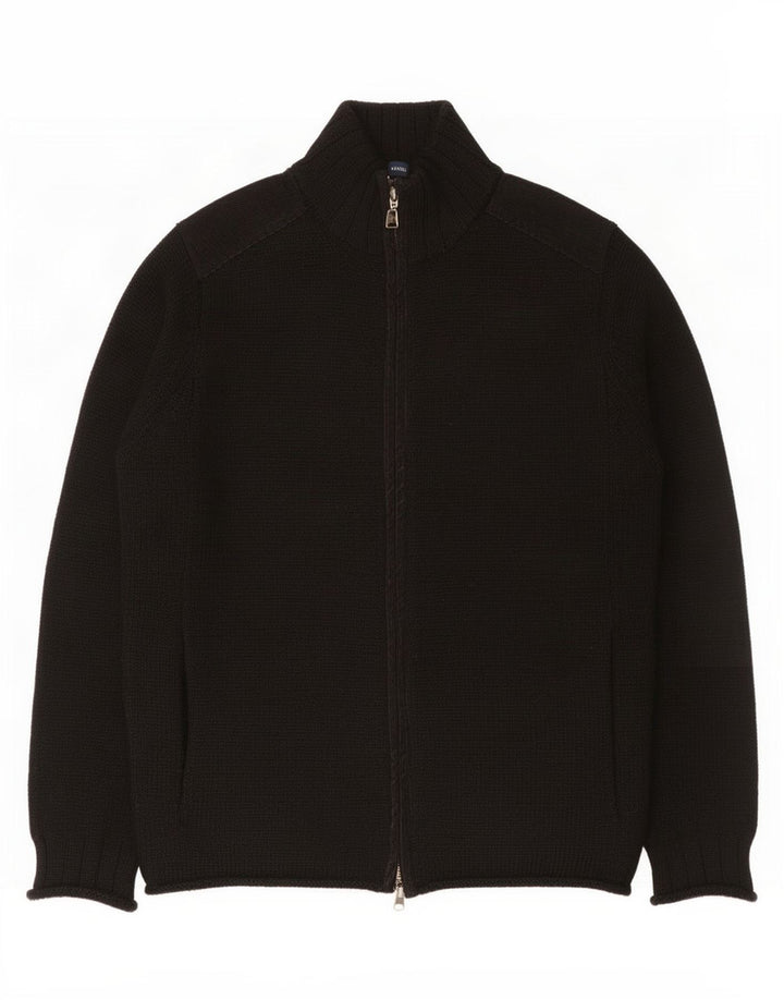 Maglione cardigan da uomo French Connection in lana nera media