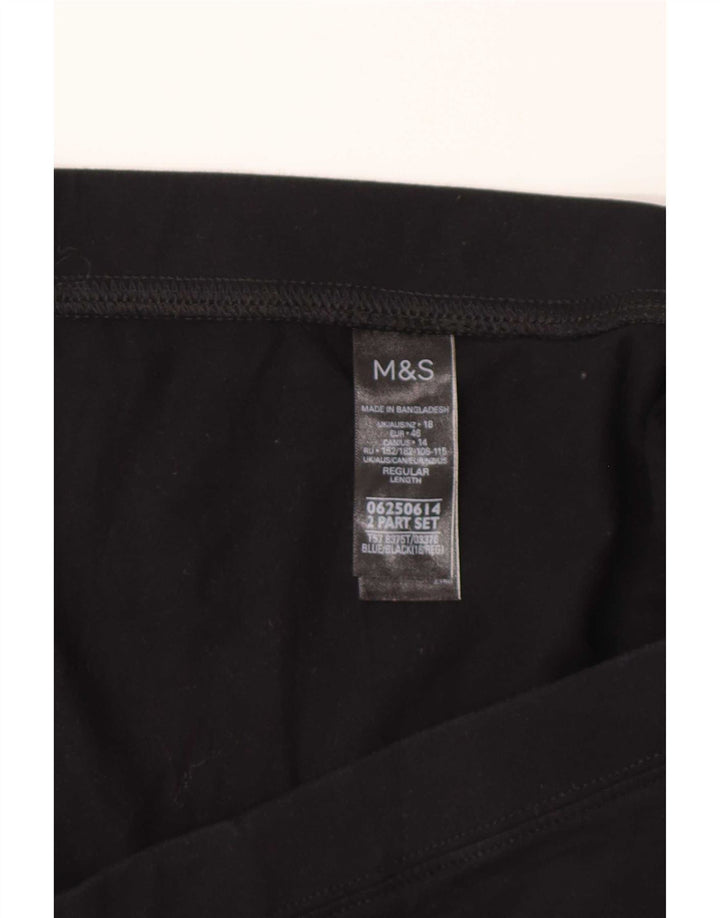 Leggings da donna Marks & Spencer UK 18 XL cotone nero
