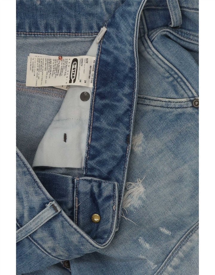 Jeans slim invecchiati da uomo G-Star W34 L36 cotone blu
