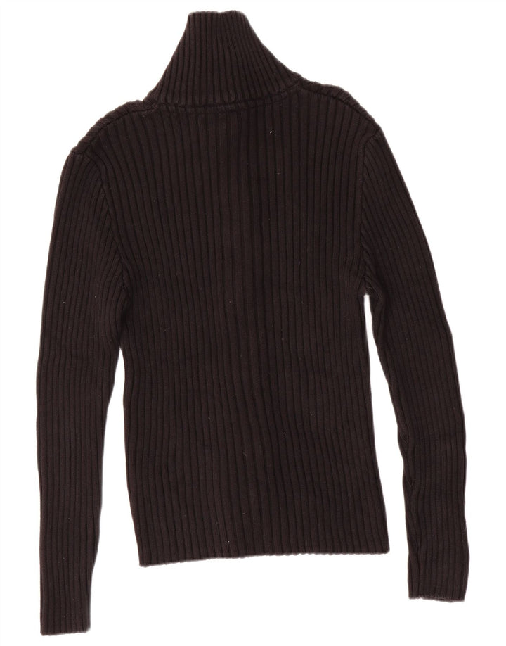 Maglione cardigan da donna Sasch UK 16 grande cotone nero