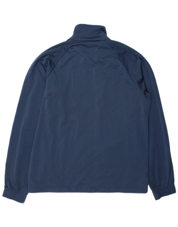 Giacca da ginnastica da uomo Asics XL in poliestere a righe blu navy
