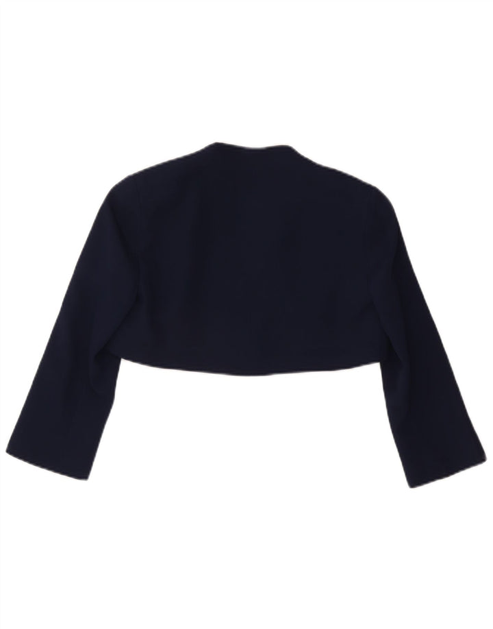 Luisa Spagnoli Giacca Bolero Aperto da Donna Manica 3/4 IT 40 Piccola Blu Navy