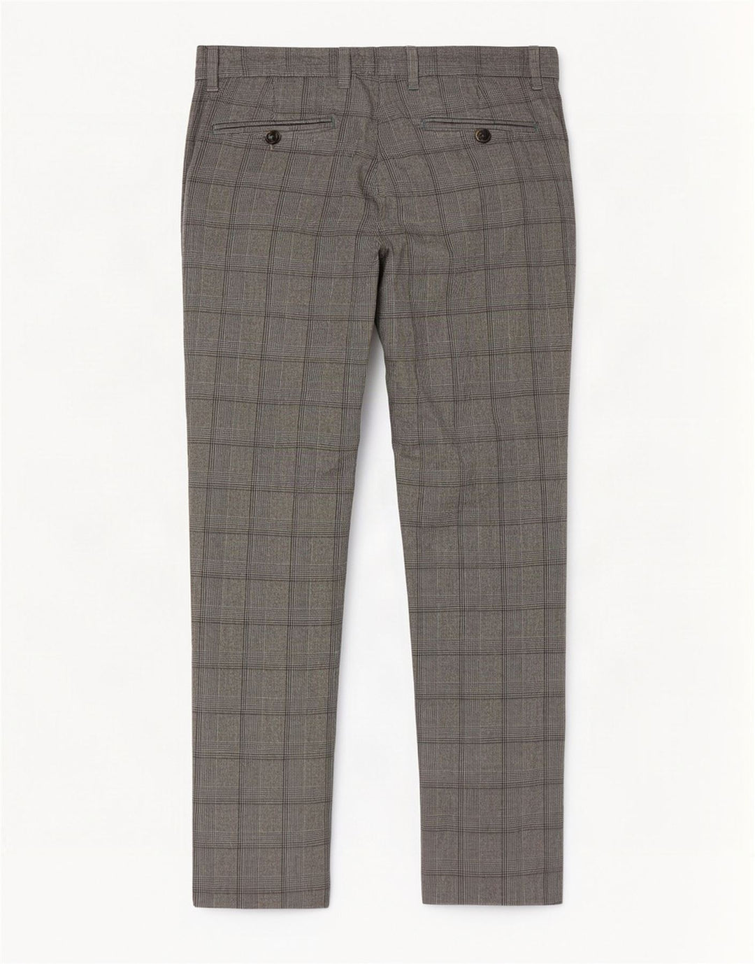 Pantaloni casual slim da uomo Ted Baker W32 L31 poliestere a quadri grigi