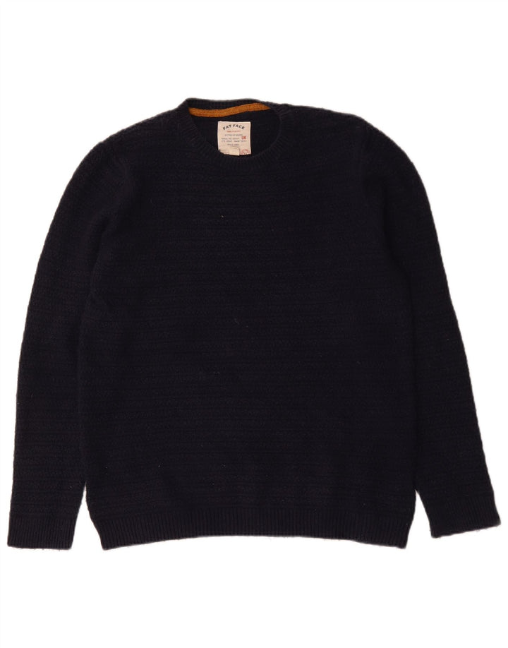 Maglione maglione girocollo da uomo Fat Face cotone medio blu navy