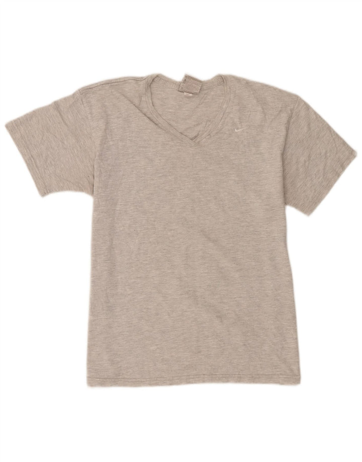 T-shirt da donna Nike Top US 12/14 grande cotone chiazzato grigio