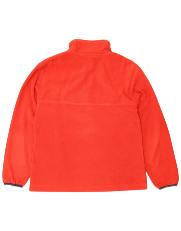Maglione in pile da donna Asics con zip e collo in poliestere rosso medio