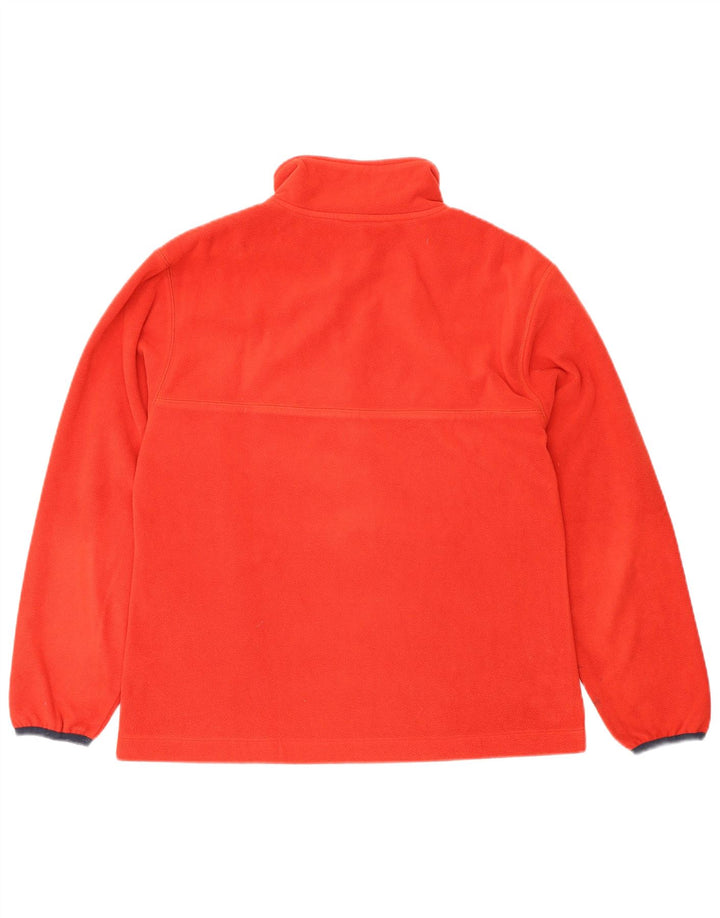 Maglione in pile da donna Asics con zip e collo in poliestere rosso medio