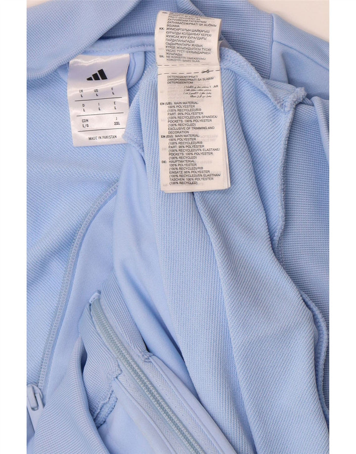 Giacca da ginnastica da uomo Adidas grande in poliestere blu