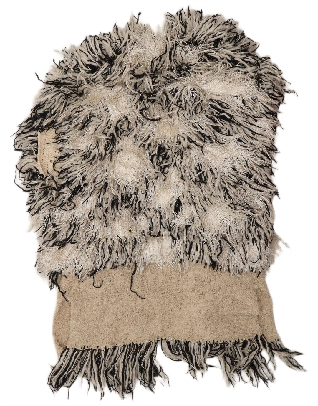 MALENE BIRGER Maglione cardigan da donna UK 10 Piccolo bianco sporco bohémien