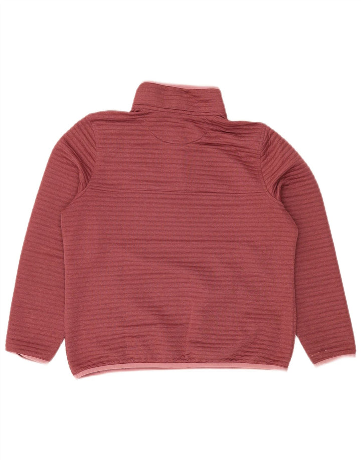 L.L.BEAN Felpa da donna con collo abbottonato, maglione, UK 14, bordeaux medio