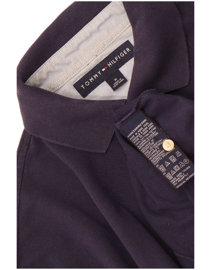 Polo da uomo Tommy Hilfiger media cotone blu navy