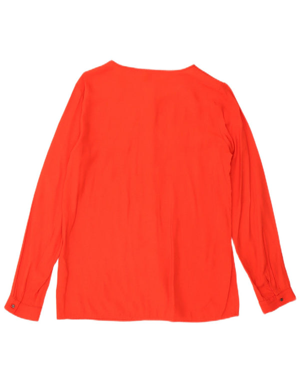 Camicia Benetton Donna Camicetta UK 10 Small Rossa Viscosa