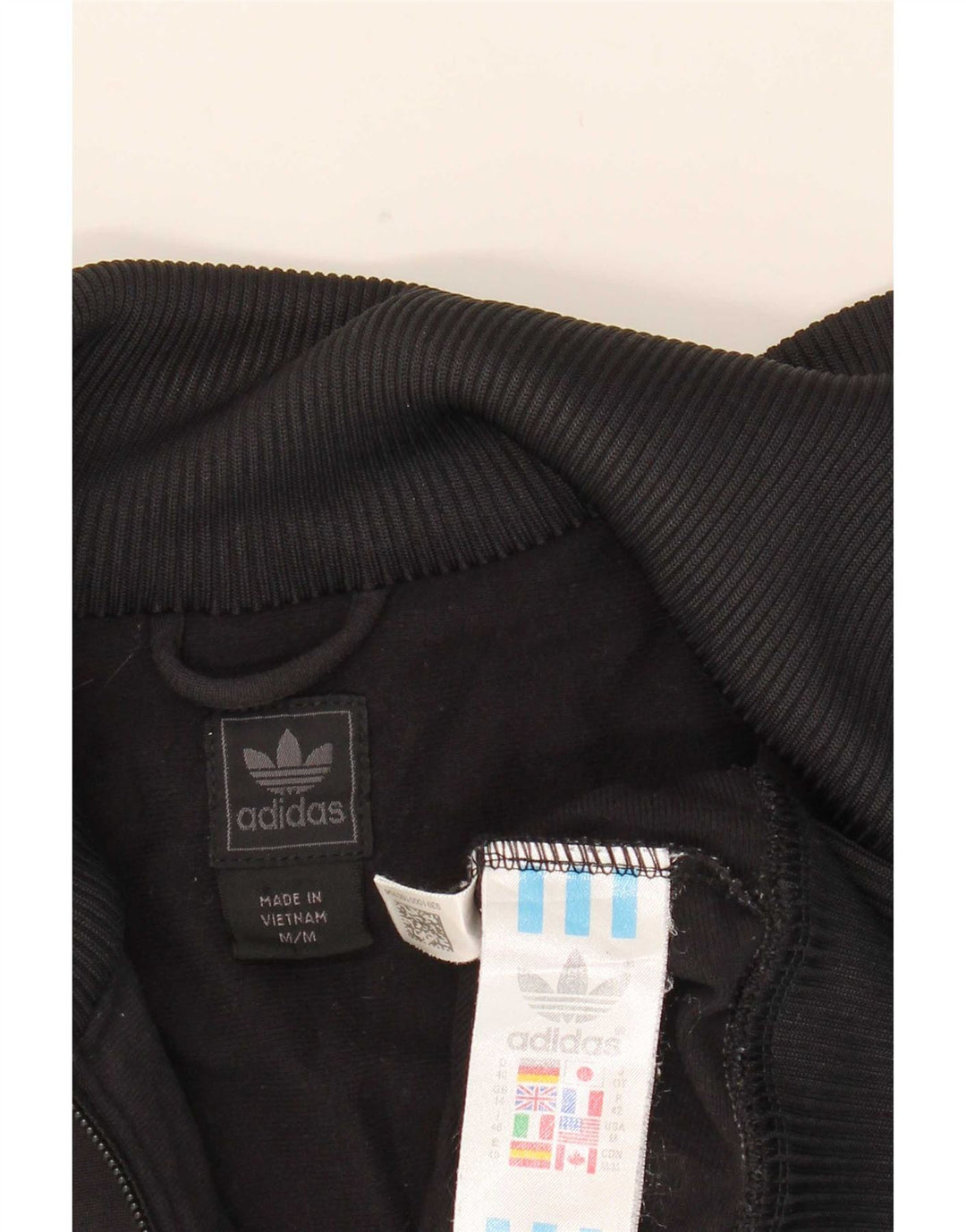 Giacca da tuta da donna Adidas UK 14 Medium Nero Poliestere