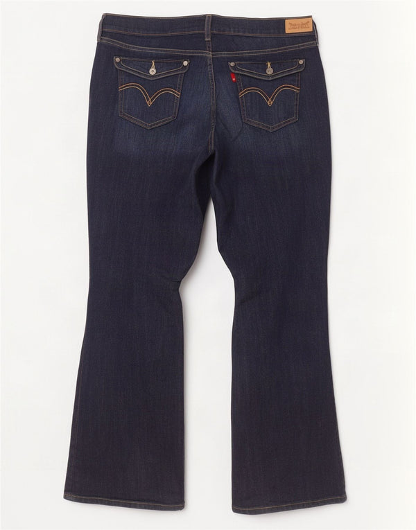 Levi's Donna 515 Jeans Bootcut a Vita Alta US 16 2XL W33 L32 Blu Navy