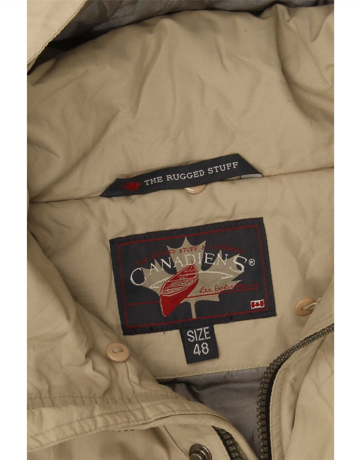 Canadiens Cappotto imbottito con cappuccio da uomo IT 48 Cotone beige medio