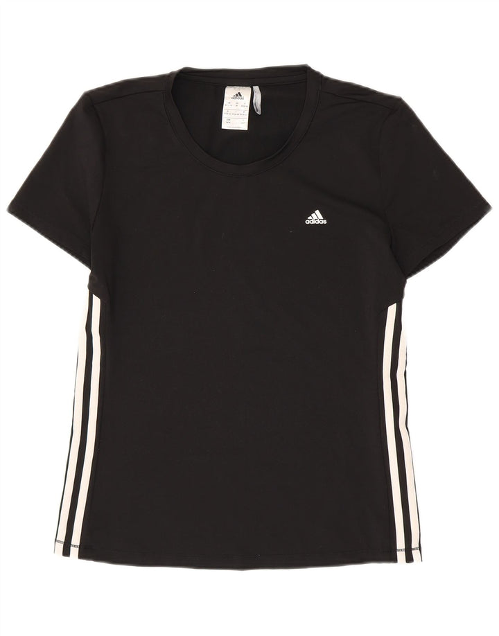T-shirt ADIDAS Climalite da donna Top UK 12/14 poliestere nero medio