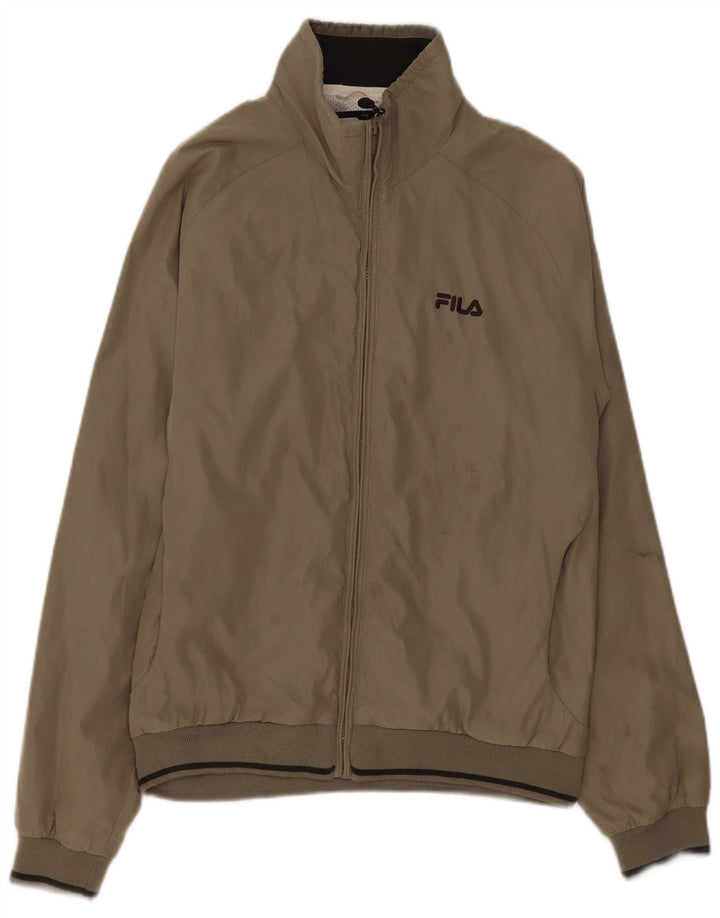 Giacca antipioggia da uomo Fila UK 40 Large Grigio Poliestere