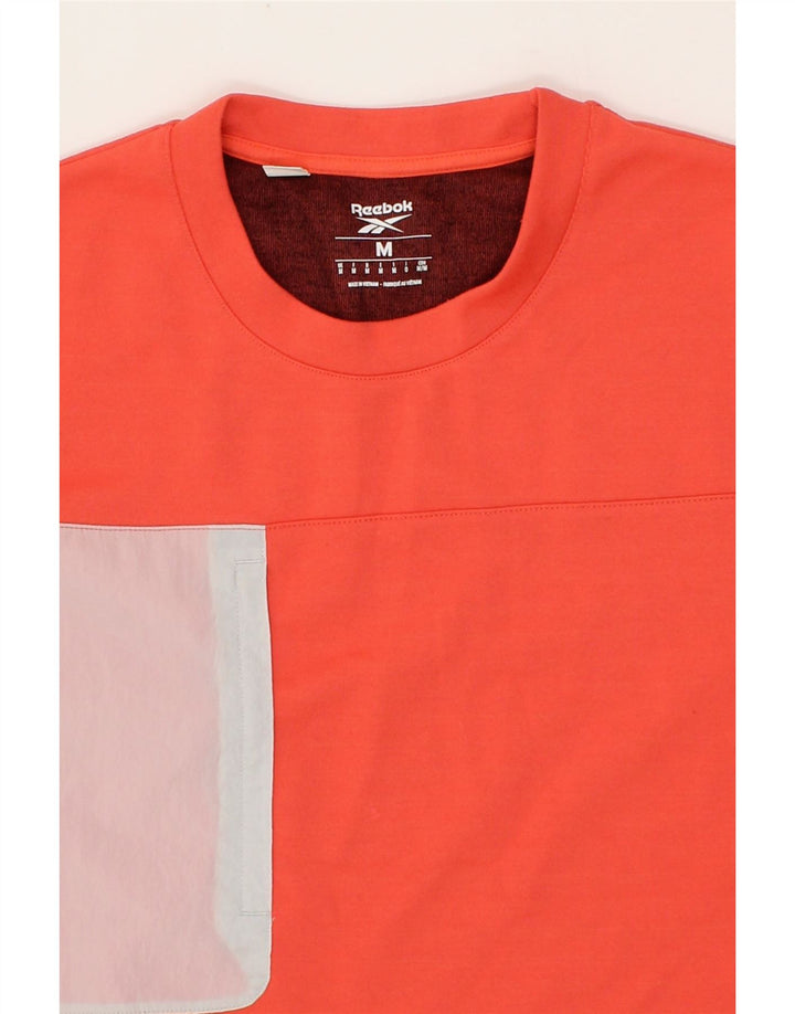 REEBOK Mens Sweatshirt Jumper Medium Red Polyester Vintage Reebok and Second-Hand Reebok from Messina Hembry 