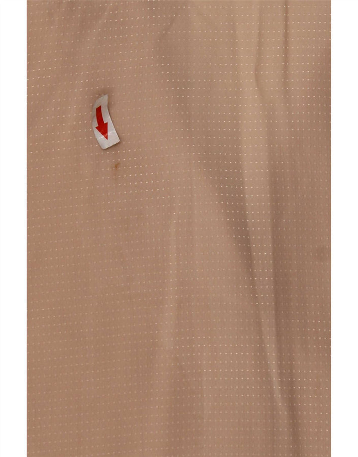 Camicetta camicia vintage da donna UK 14 Beige medio maculato