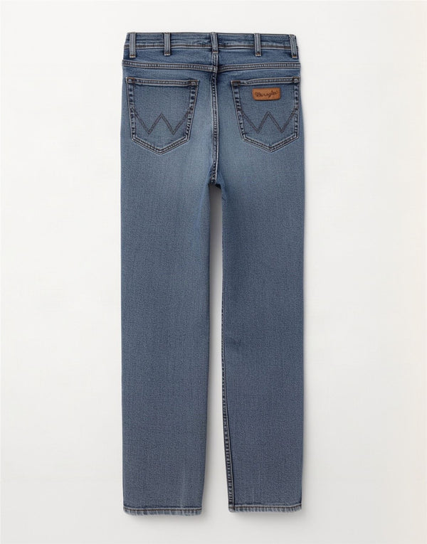 Wrangler Mens Texas Straight Jeans W33 L32 Blue Cotton