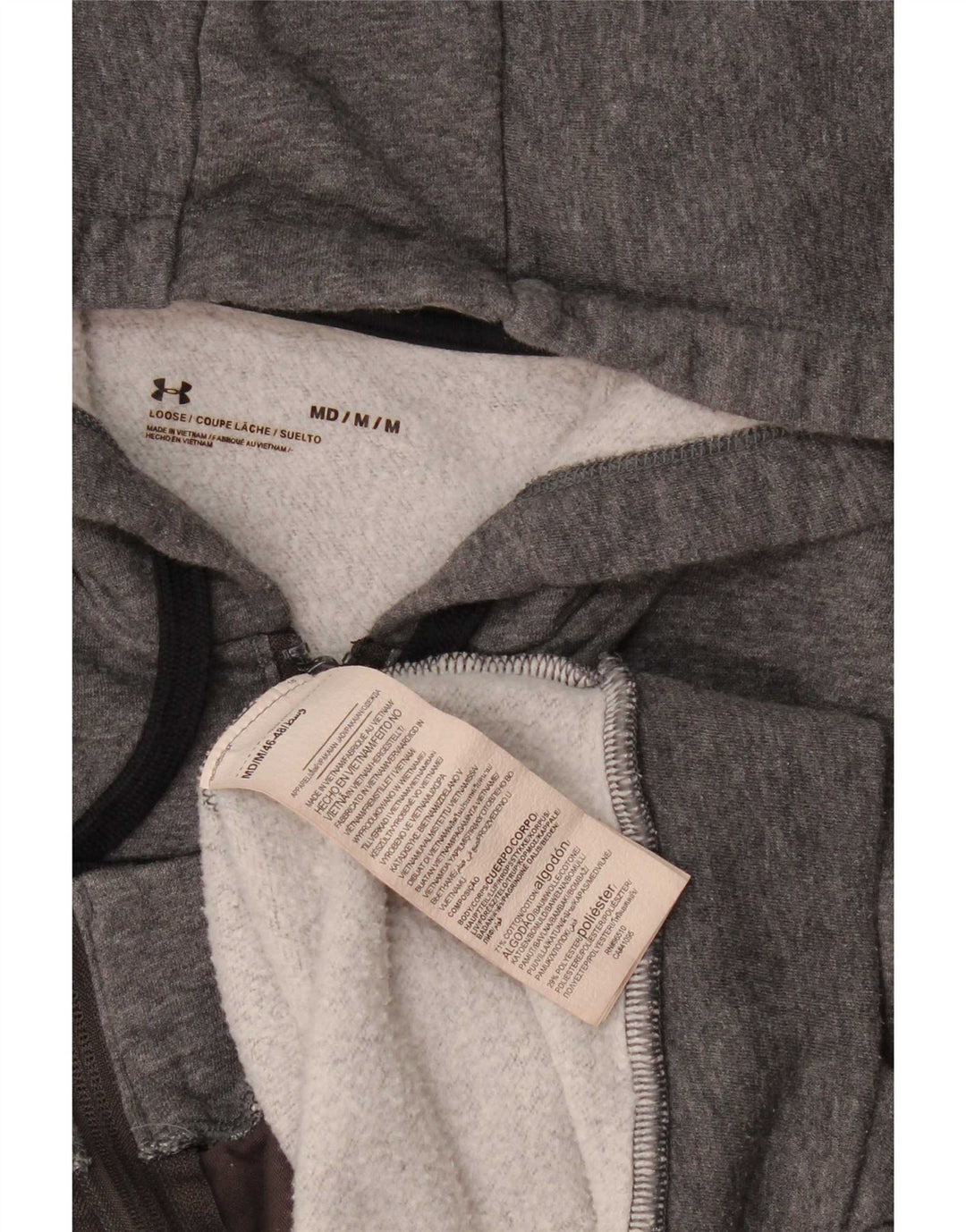 Felpa con cappuccio e zip da donna Under Armour UK 14 Blocco colore grigio medio