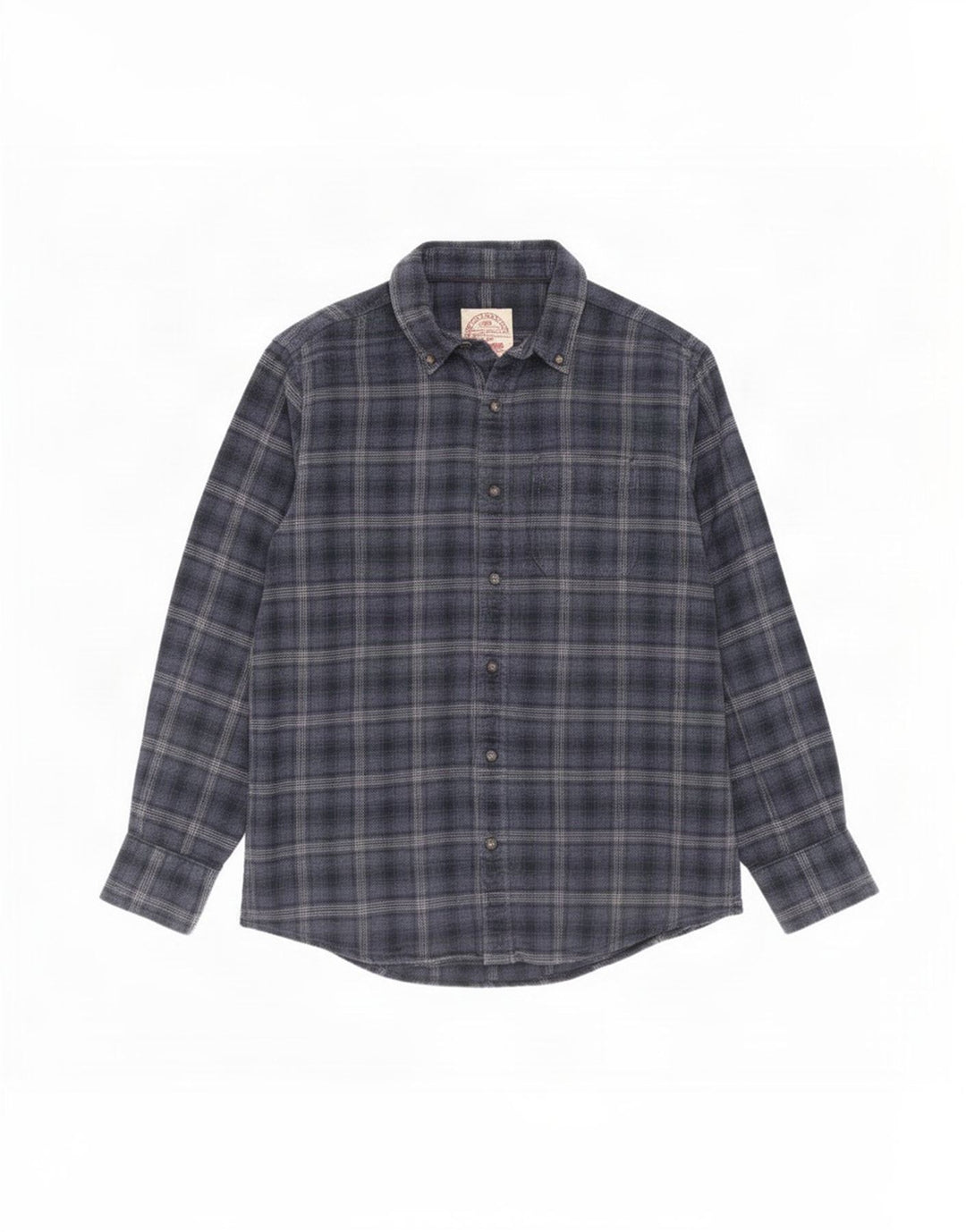 Camicia in flanella da uomo Fat Face in cotone a quadri blu navy medio