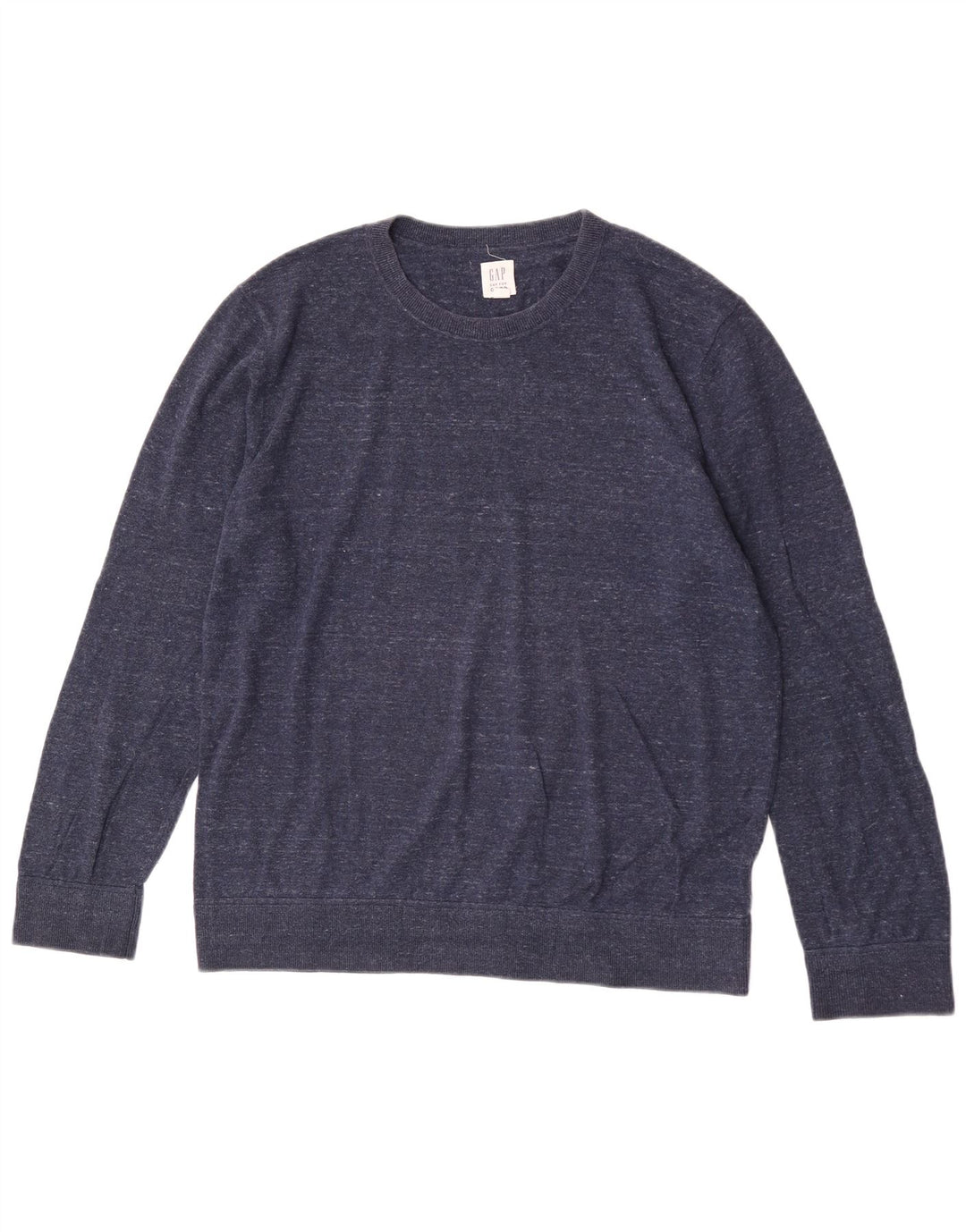 Maglione maglione girocollo da uomo Gap grande cotone screziato blu navy