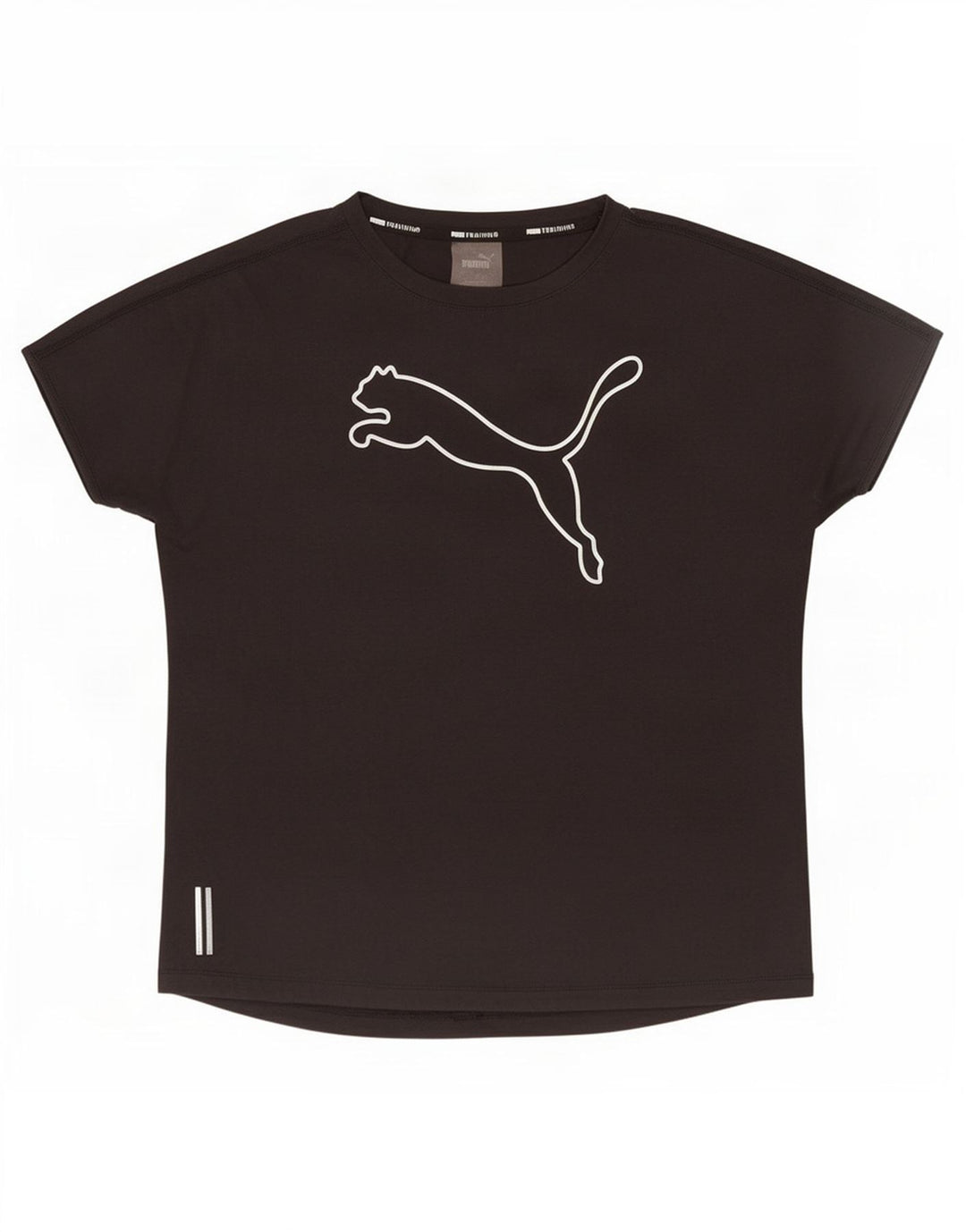 Puma T-shirt grafica da donna Top UK 16 Large Nero Poliestere