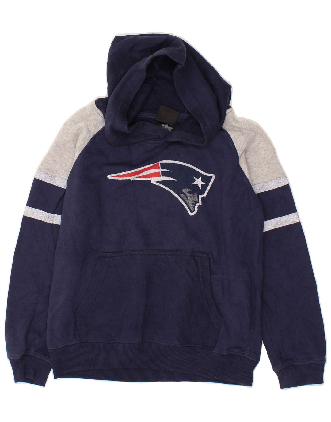 NFL Boys New England Patriots Hoodie Jumper 10-11 Years Medium Navy Blue Vintage NFL and Second-Hand NFL from Messina Hembry 