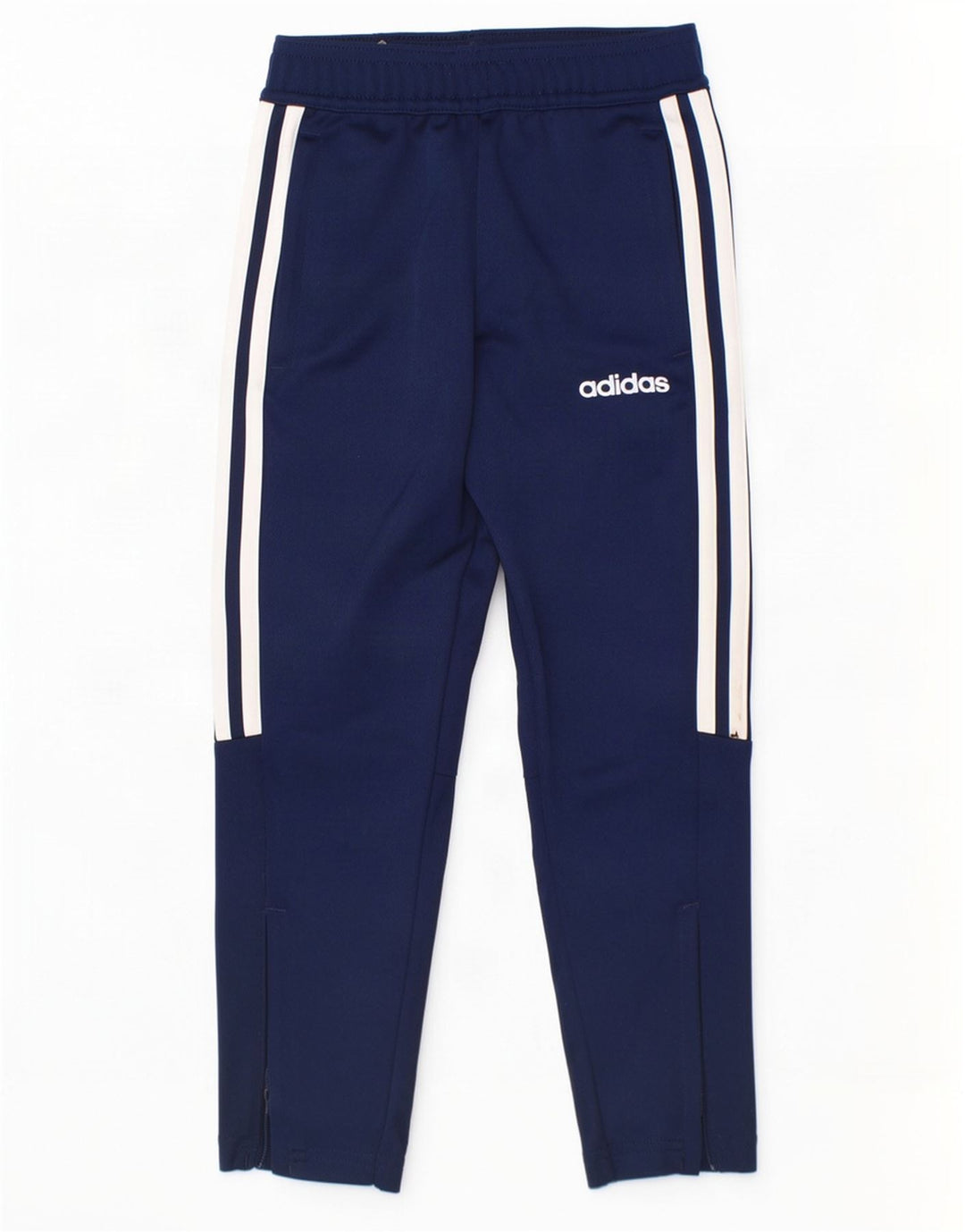 Pantaloni della tuta Adidas Climalite da ragazzo 5-6 anni in poliestere blu navy