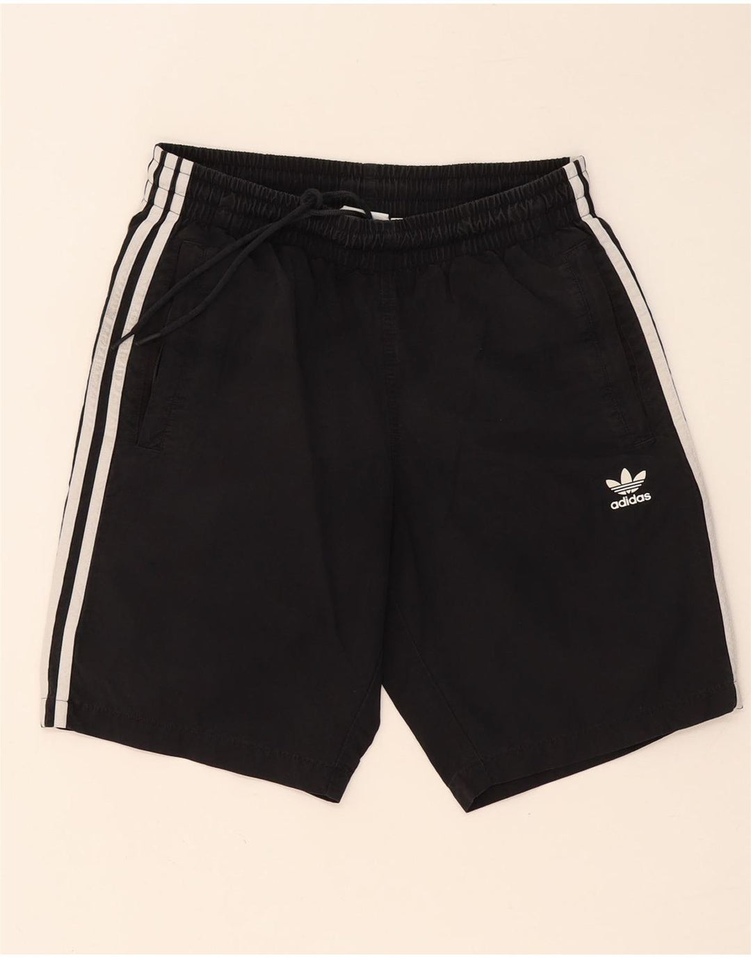 Pantaloncini sportivi da uomo Adidas medi neri in poliestere