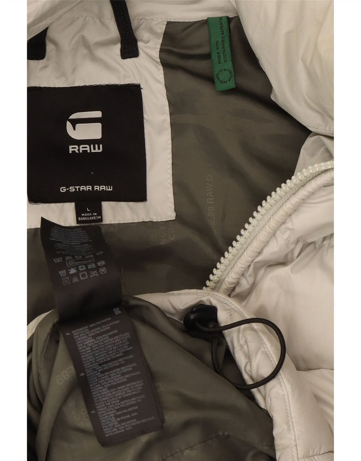 Giacca imbottita con cappuccio da uomo G-STAR UK 40 grande poliestere grigio