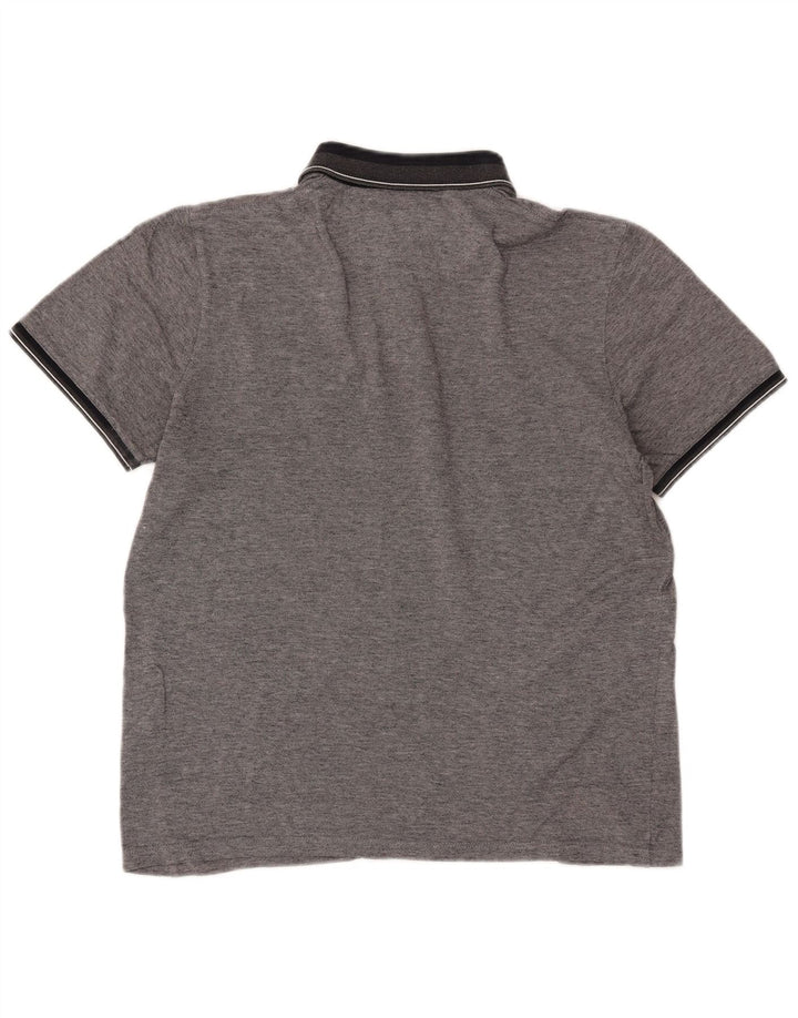 Polo da uomo TED BAKER taglia 5 XL in cotone chiazzato grigio