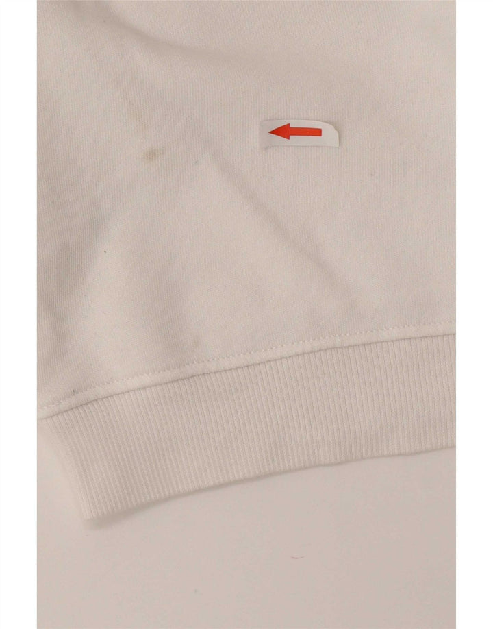 Felpa corta oversize da donna Freddy, taglia UK 14, colore bianco medio