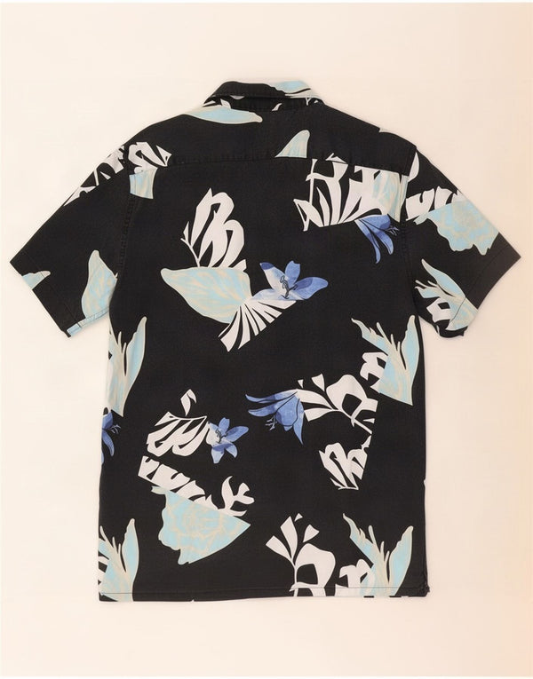 Camicia a maniche corte rilassata da uomo Levi's piccola in lycra floreale nera