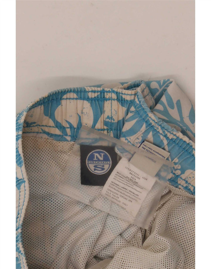 Pantaloncini da bagno da uomo North Sails in cotone floreale blu medio