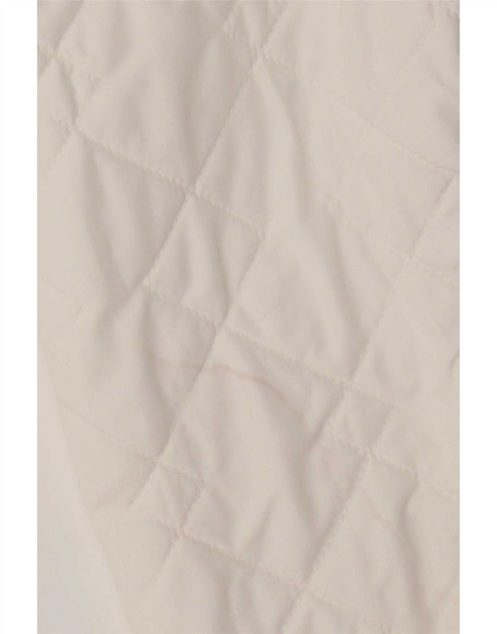 Giacca trapuntata da donna Adidas UK 14 poliestere bianco medio