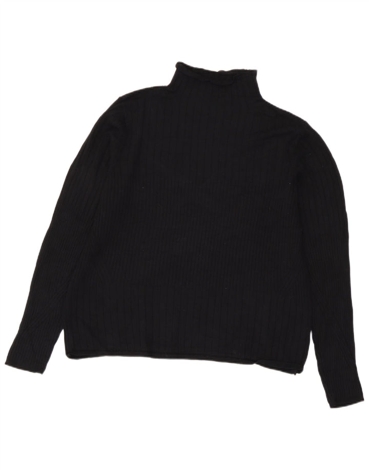Maglione maglione a collo alto da donna Marks & Spencer UK 18 XL viscosa nera