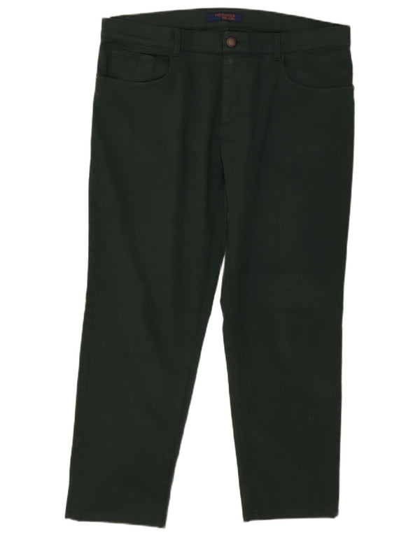 Pantaloni Casual Slim Uomo Trussardi IT 54 2XL W38 L28 Verde Cotone