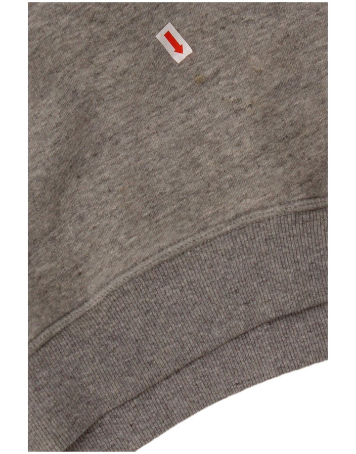 JACK WILLS Maglione oversize con cappuccio da donna UK 10 piccolo cotone grigio