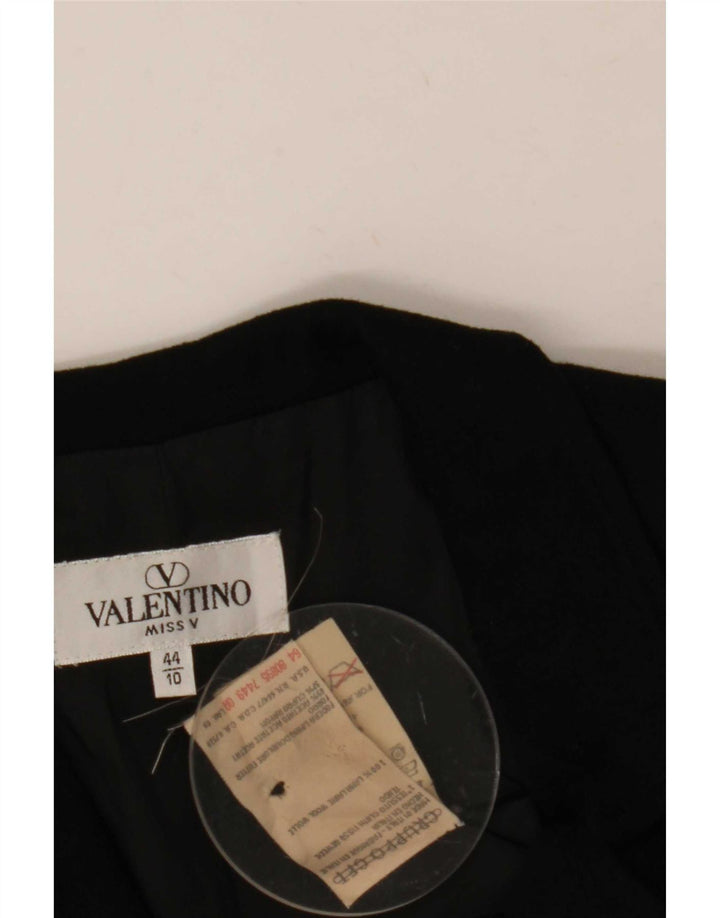 Giacca Blazer 4 Bottoni Donna Valentino IT 44 Media Nera Lana