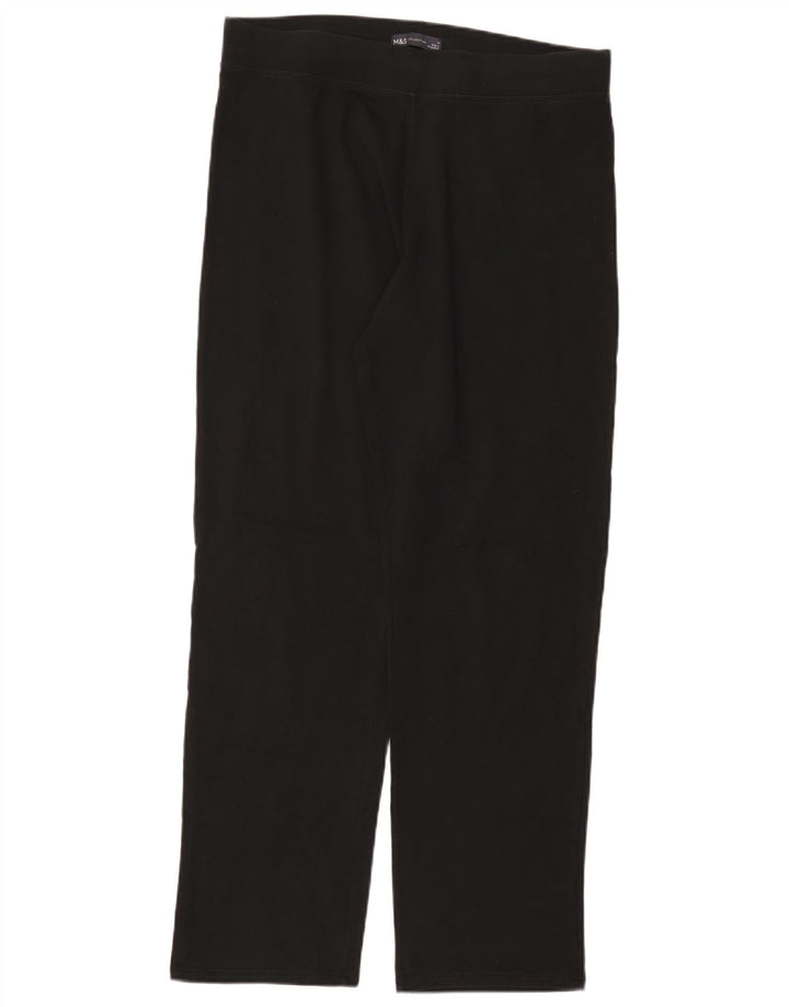 Pantaloni da tuta da donna Marks & Spencer UK 14 grandi cotone nero