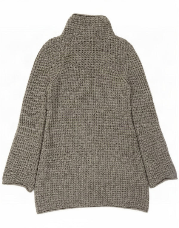 Maglione cardigan lungo da donna French Connection UK 10 piccolo grigio lana