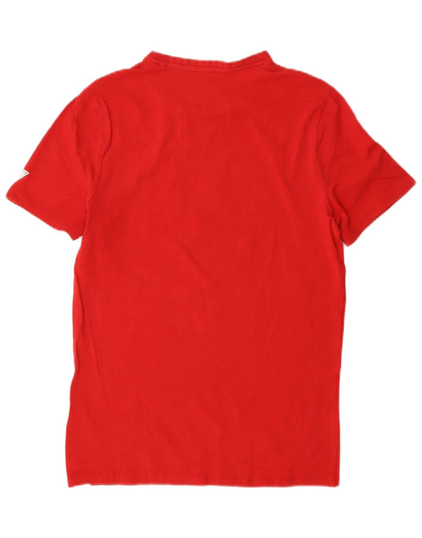 T-shirt grafica da uomo slim fit Guess XS rossa in cotone