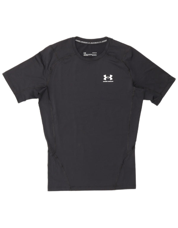 T-shirt a compressione da uomo Under Armour Top grande sportivo in poliestere nero