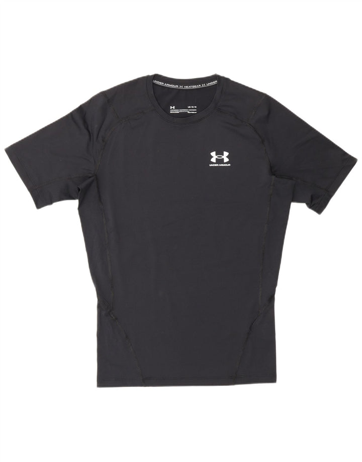 T-shirt a compressione da uomo Under Armour Top grande sportivo in poliestere nero