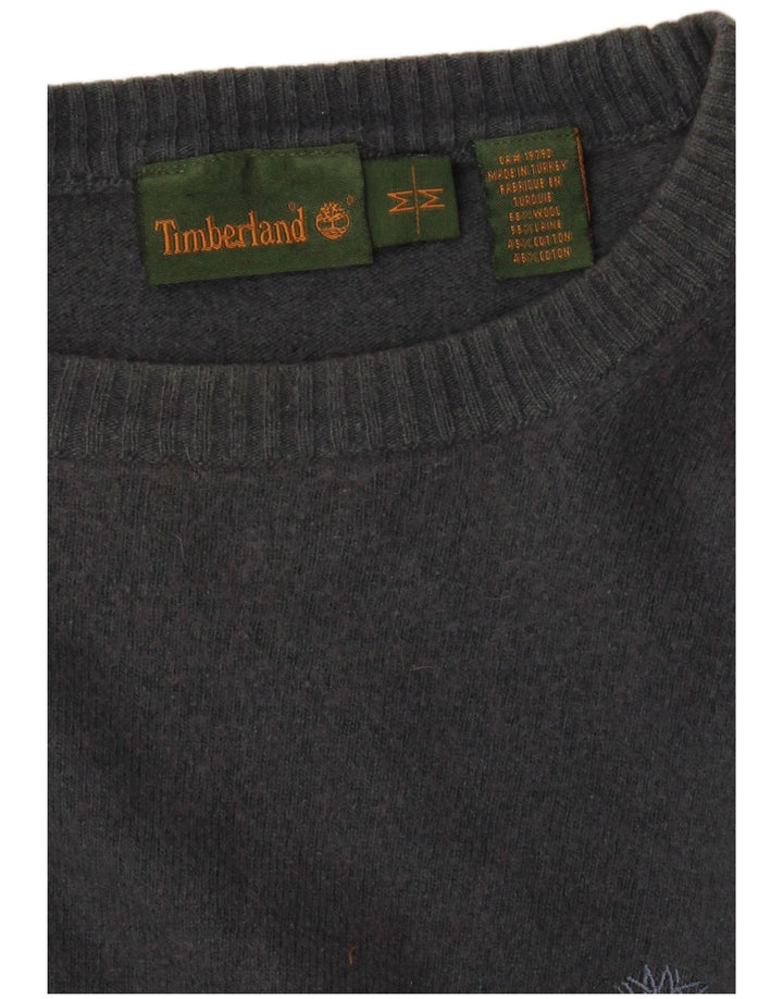Maglione maglione con scollo a barca da donna TIMBERLAND UK 14 Lana grigio medio