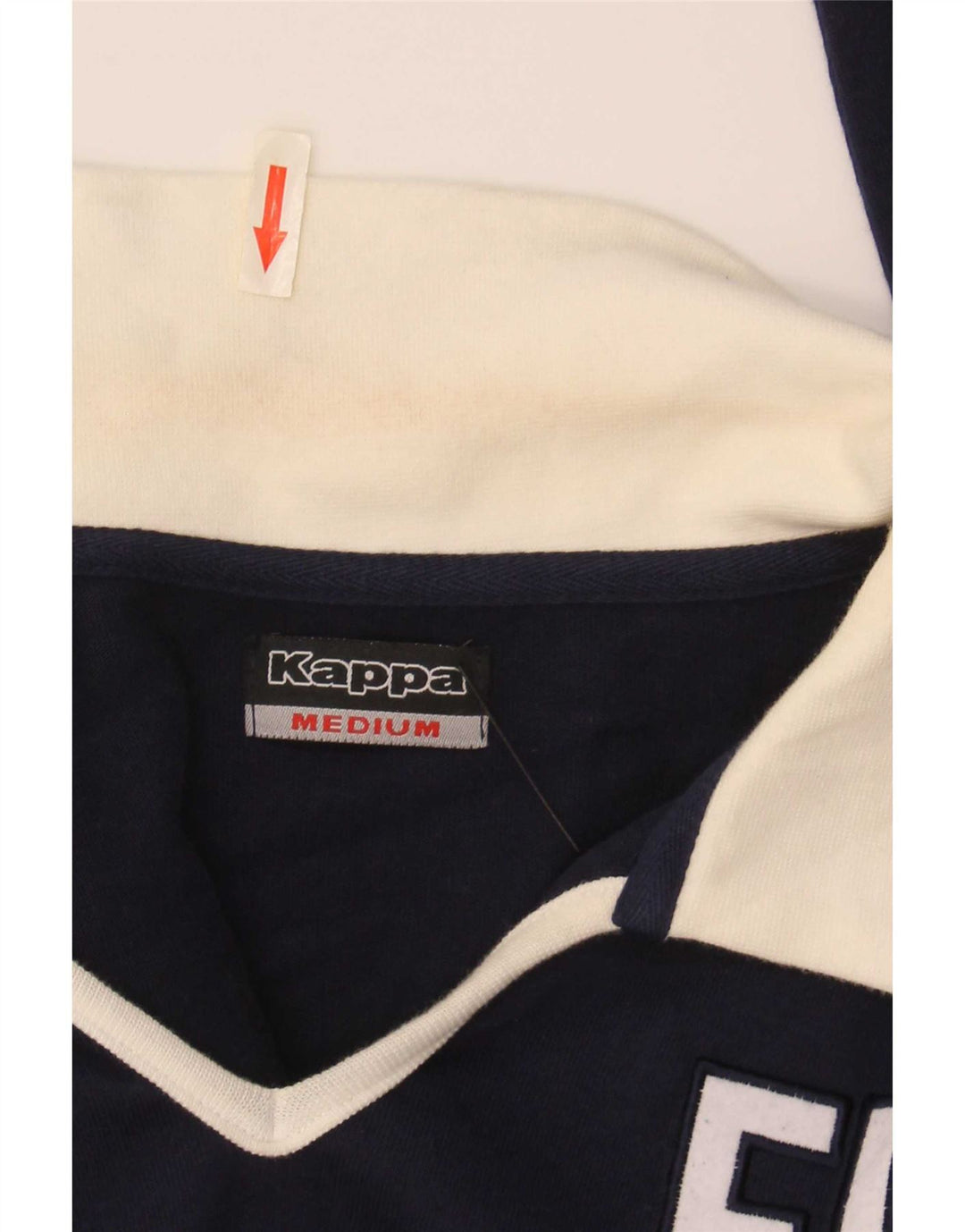Polo da rugby grafica da uomo Kappa a blocchi di colore blu navy medio