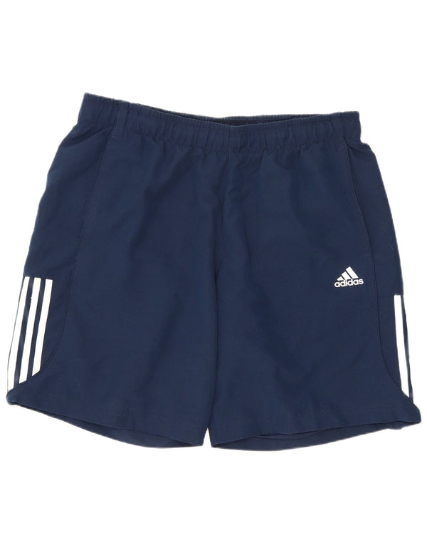 Adidas Pantaloncini sportivi regolari da uomo di grandi dimensioni in poliestere blu navy