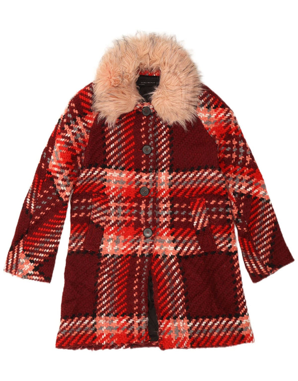 Soprabito Zara da donna UK 6 XS rosso a quadri